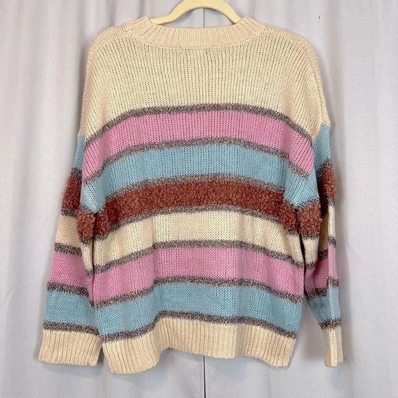 Cotton Emporium Multi Color Crewneck Pullover Sweater Size XL - Picture 2 of 5